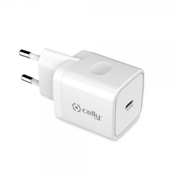 Celly USB-C-laturi 20W Valkoinen