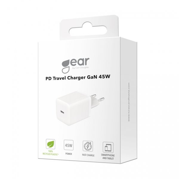 Gear Laturi USB-C PD GaN 45W Valkoinen