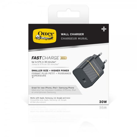 Otterbox Laturi Seinälaturi 30W GaN USB-C PD Black Shimmer