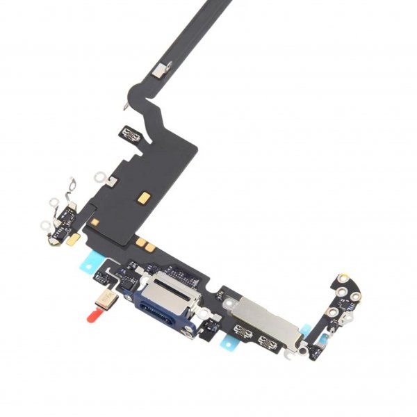 Latausliitin ja joustokaapeli iPhone 17 Pro Max -puhelimeen - sininen