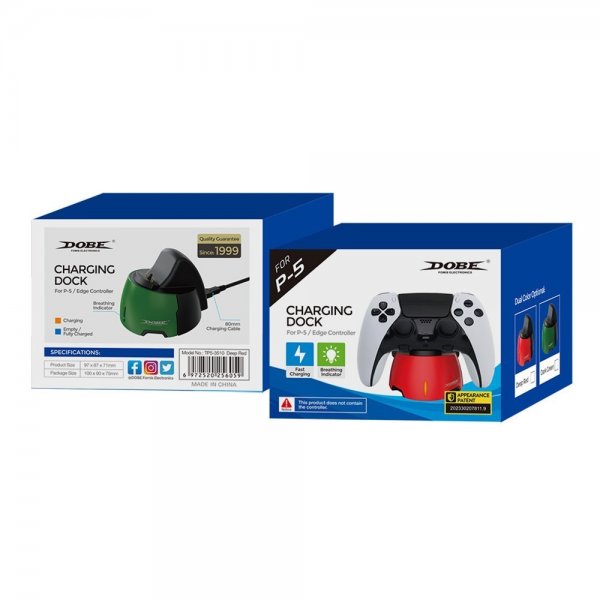 Dobe-lataustelakka PlayStation 5 -ohjaimelle, vihreä