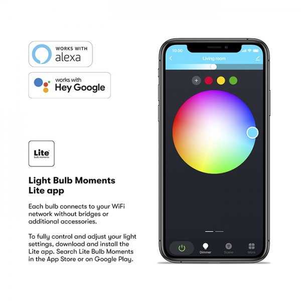 Lite bulb moments White & Color Ambience (RGB) E27 lamppu - 3 kpl:n pakkaus