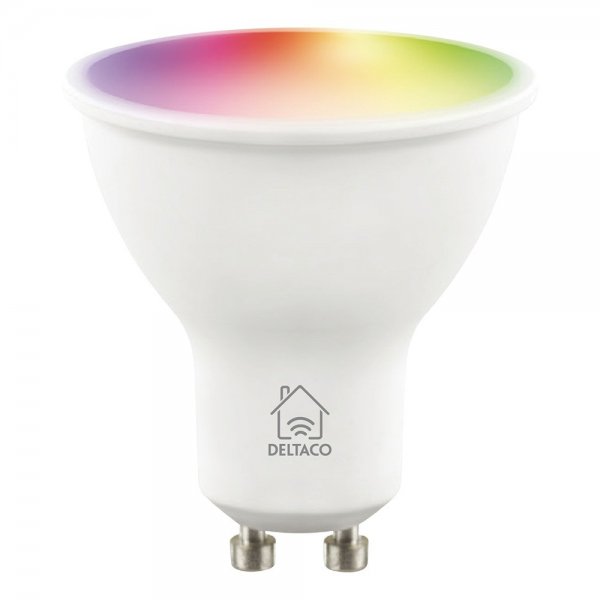 Deltaco Smart Home LED-lamppu GU10 WiFi 5W RGB 3 kpl