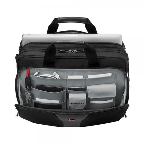 Wenger Legacy 16" Double Gusset -tietokonelaukku, harmaa/musta