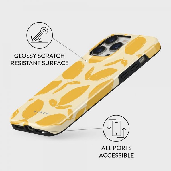 Burga iPhone 14 Pro -suojakuori Tough MagSafe Lemon Tart