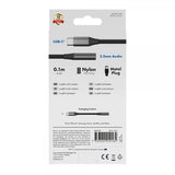 X2O Äänisovitin USB-C–3.5 mm AUX 0,1 m Musta