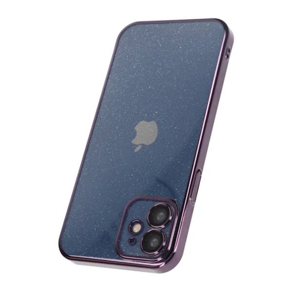 iPhone 11 Suojakuori Glitter Läpinäkyvä Iskunkestävä Violetti