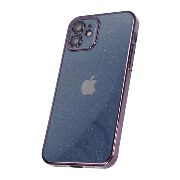 iPhone 12 Kuoret Glitter Läpinäkyvä Iskunkestävä Violetti