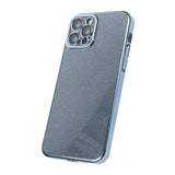 iPhone 12 Pro Glitter Läpinäkyvä Iskunkestävä Kuori Sininen