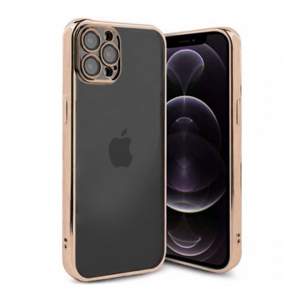 iPhone 12 Pro Kuoret Glitter Läpinäkyvä Iskunkestävä Kulta
