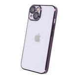 iPhone 15 Kuoret Kimalteleva Läpinäkyvä Iskunkestävä Violetti