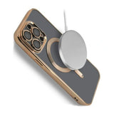 iPhone 12 Pro Max Kuori Glitter Läpinäkyvä MagSafe Kulta