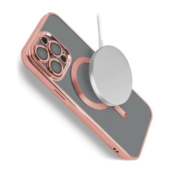 iPhone 12 Pro Kuori Glitter Läpinäkyvä MagSafe Pinkki