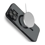 iPhone 12 Pro Glitter Läpinäkyvä MagSafe Suojakuori Musta