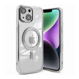 iPhone 13 Kuori Glitter Läpinäkyvä MagSafe Hopea