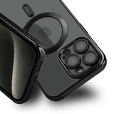 iPhone 15 Pro Max Kuori Kimalteleva Läpinäkyvä MagSafe Musta