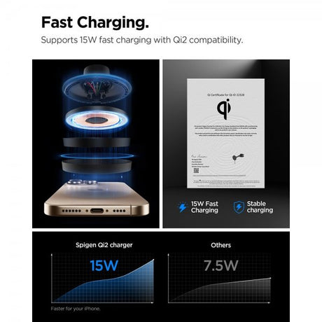 Spigen MagSafe-autoteline langattomalla latauksella OneTap Pro 4 Dashboard/Windshield