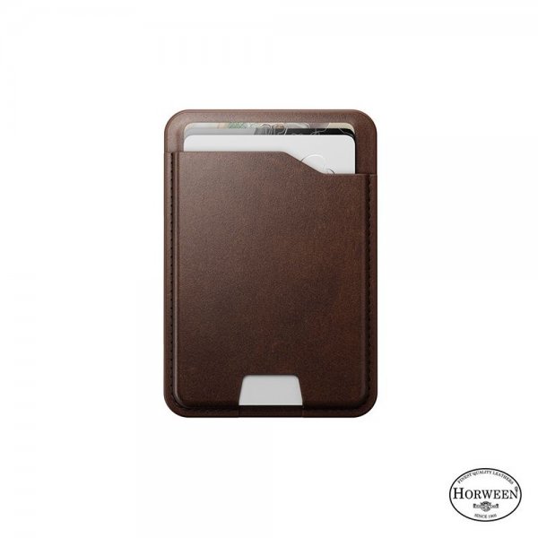 Nomad MagSafe-korttikotelo nahkaa Mag Wallet Find My Tracking, ruskea