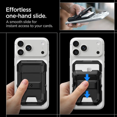 Spigen MagSafe Korttipidike Tough Armor Pro MagFit Musta