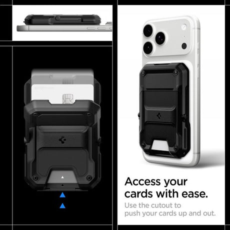 Spigen MagSafe Korttipidike Tough Armor Pro MagFit Musta