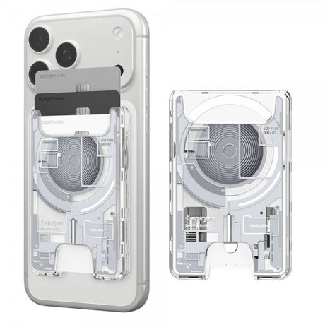 Spigen MagSafe-korttikotelo Ultra Hybrid Zero One MagFit, valkoinen