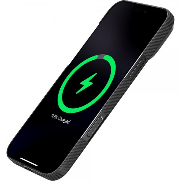Pitaka MagSafe Powerbank Aramidikuitu 5000 mAh Musta/Harmaa Toimikas