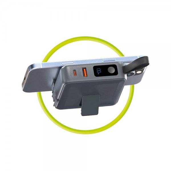 Mobile Origin MagSafe-varavirtalähde/Matkalaturi Sisäänrakennetut kaapelit/Apple Watch -lataus Harmaa