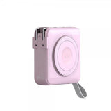 Mobile Origin MagSafe-varavirtalähde/matkalaturi, sisäänrakennetut kaapelit/Apple Watch -lataus, pinkki