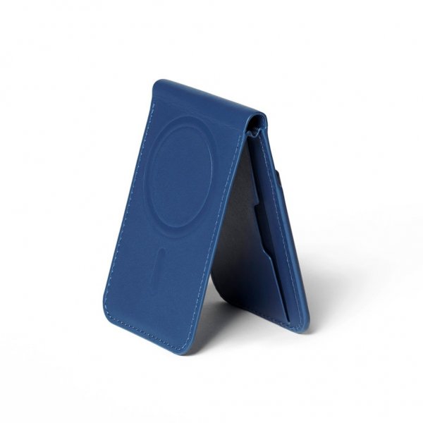 Mujjo Korttikotelo MagSafe Wallet Stand Monaco Blue