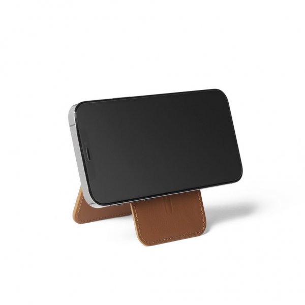 Mujjo Korttikotelo MagSafe Wallet Stand Tan