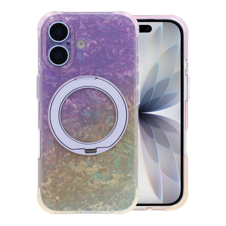 iPhone 17 Marmoroitu Kuori MagSafe-jalustalla Violetti