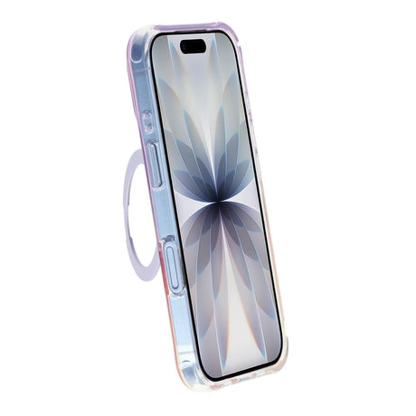 iPhone 17 Marmoroitu Kuori MagSafe-jalustalla Violetti
