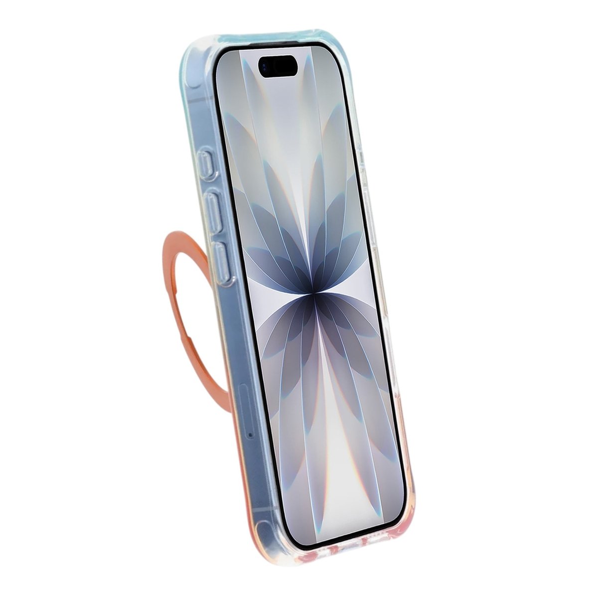 iPhone 17 Marmoroitu Kuori MagSafe-jalustalla Oranssi