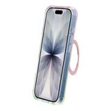 iPhone 17 Marmoroitu Kuori MagSafe-jalustalla Vaaleanpunainen
