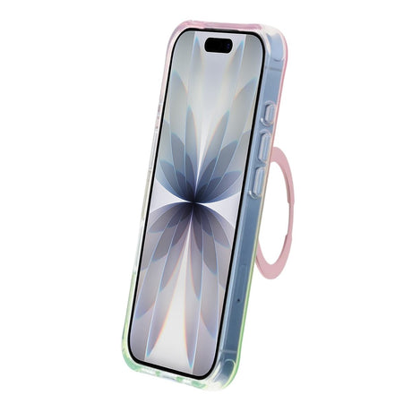 iPhone 17 Marmoroitu Kuori MagSafe-jalustalla Vaaleanpunainen
