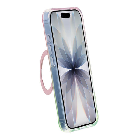 iPhone 17 Marmoroitu Kuori MagSafe-jalustalla Vaaleanpunainen