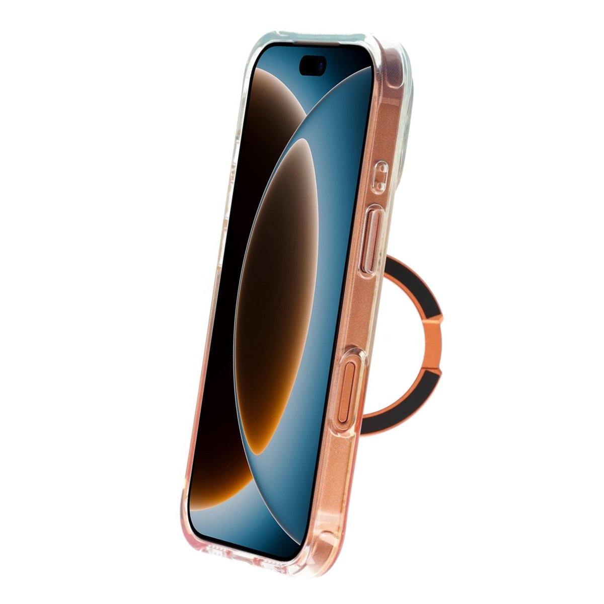 iPhone 17 Pro Max/iPhone 18 Pro Max Kuori marmoroitu MagSafe-teline Oranssi