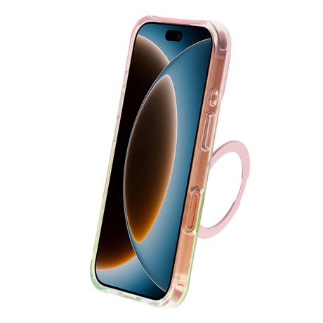 iPhone 17 Pro Max/iPhone 18 Pro Max Kuori marmoroitu MagSafe-teline Vaaleanpunainen