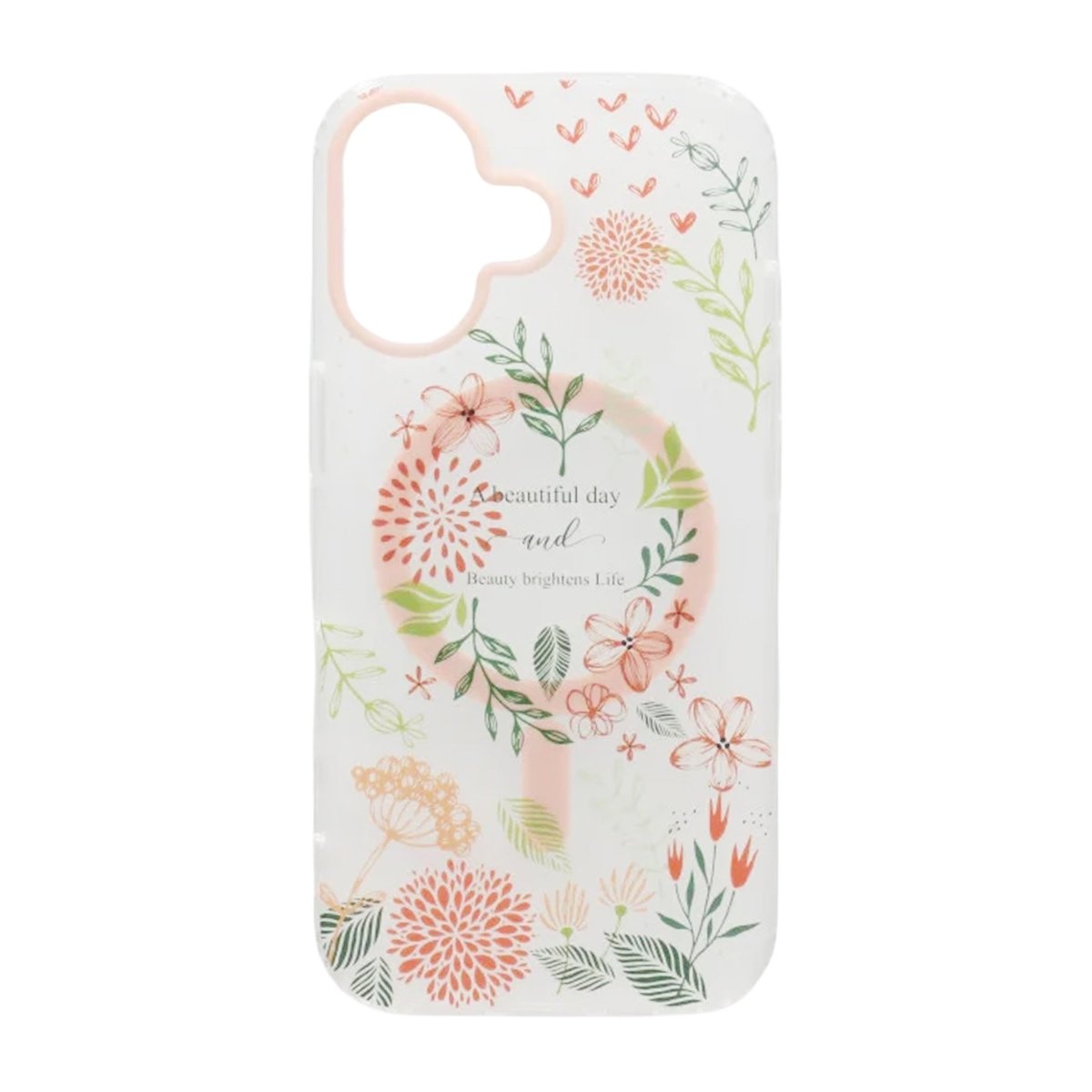 iPhone 17 Kuori Floral Matte MagSafe Oranssi