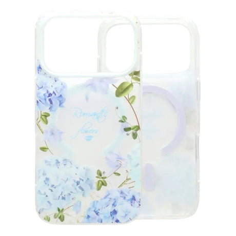 iPhone 17 Pro Kuori Floral Matte MagSafe Sininen