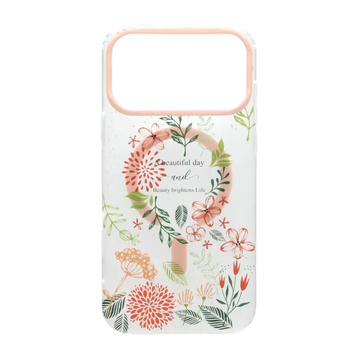 iPhone 17 Pro Kuori Floral Matte MagSafe Oranssi