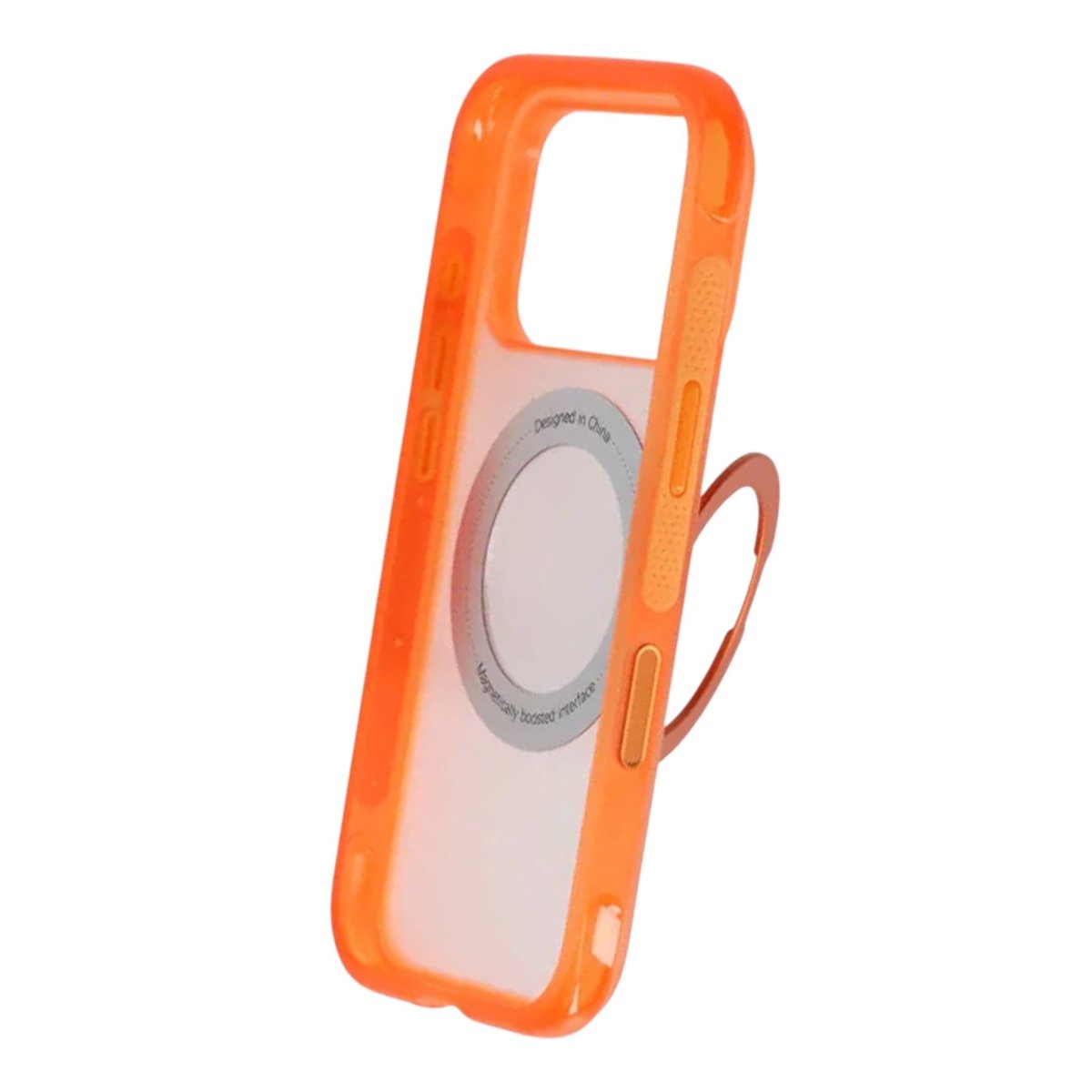 iPhone 17 Pro/iPhone 18 Pro Kuori mattapintainen rengasteline MagSafe Oranssi