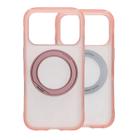 iPhone 17 Pro/iPhone 18 Pro Kuori mattapintainen rengasteline MagSafe Vaaleanpunainen
