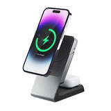ALOGIC Matrix 2-in-1 Universaali Magneettinen Lataustelakka MagSafe Musta