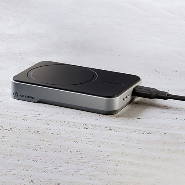 ALOGIC Matrix Universaali Magneettinen Powerbank 5000mAh MagSafe Musta