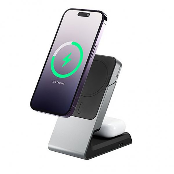 ALOGIC Matrix 2-in-1 Universaali Magneettinen Lataustelakka MagSafe Musta