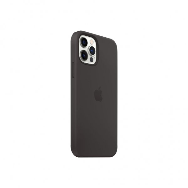 Apple Original iPhone 12/iPhone 12 Pro Kuori Silikonikuori MagSafe Musta