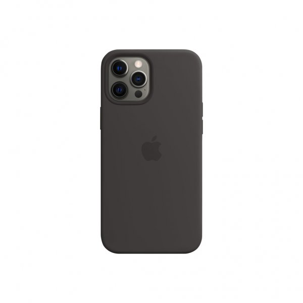 Apple Alkuperäinen iPhone 12 Pro Max Kuori Silikoni Case MagSafe Musta