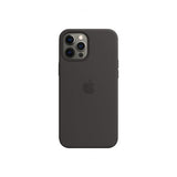 Apple Alkuperäinen iPhone 12 Pro Max Kuori Silikoni Case MagSafe Musta