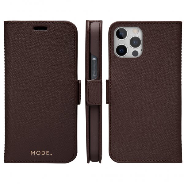 dbramante1928 iPhone 12/iPhone 12 Pro Kotelo Milano Dark Chocolate